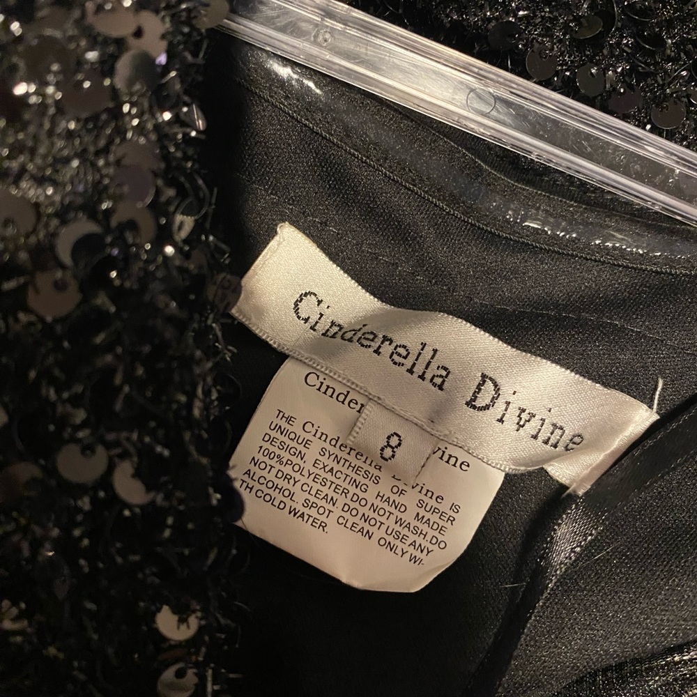 8 | Black Sequin off the shoulder Formal Gown - Picture 7 of 7